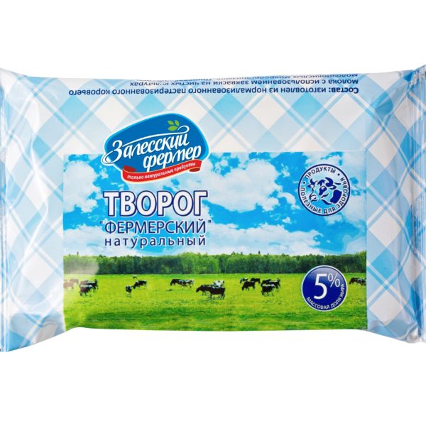Творог 5% 160г Залесский фермер БЗМЖ