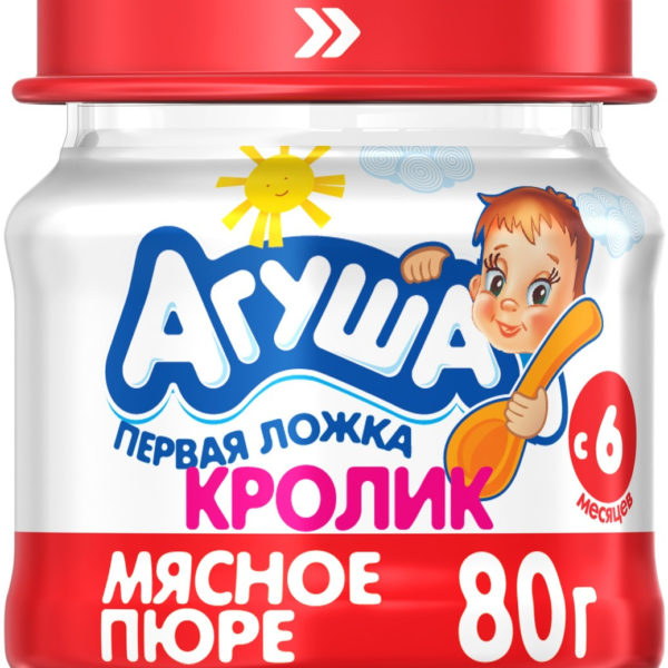 Агуша пюре кролик 80г
