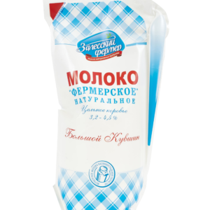 Молоко 3,2-4,5% 1250г кув. Залесский фермер БЗМЖ