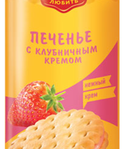 Печенье «Яшкино» Клубничный крем 182гр