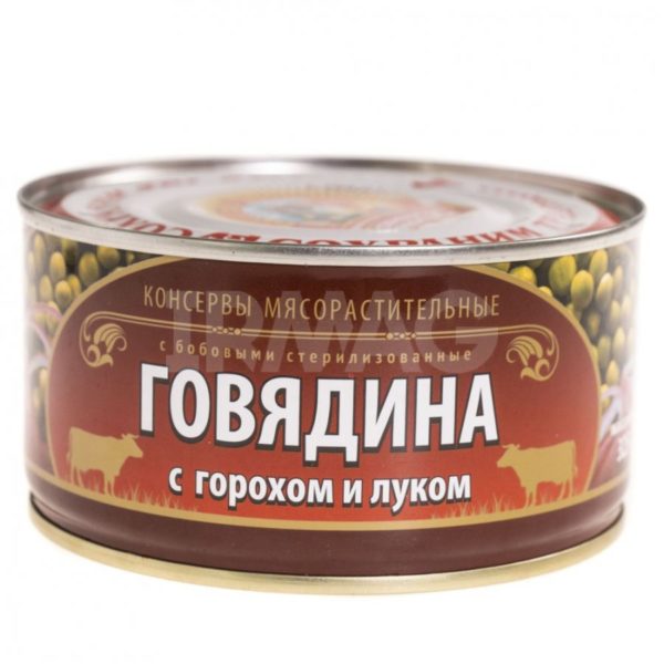 Говядина с горохом и луком 325г Сохраняя традиции
