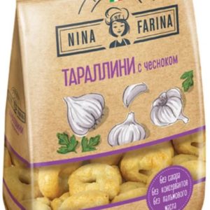 Тараллини «Nina Farina» 180г чеснок