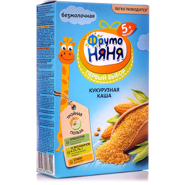 ФрутоНяня Каша кукурузная б/молочная 180г