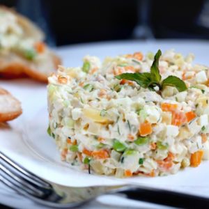 Оливье с курицей